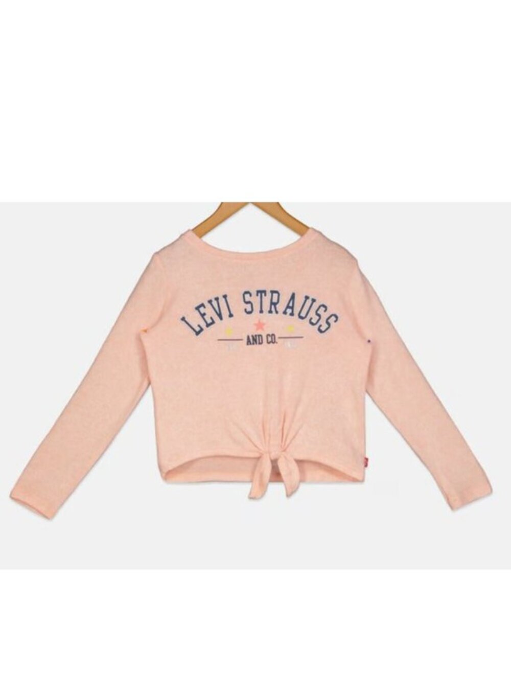 NEW Levi's Strauss & Co Long Sleeve Knit Soft Pull Over Oversized Knotted Top 6